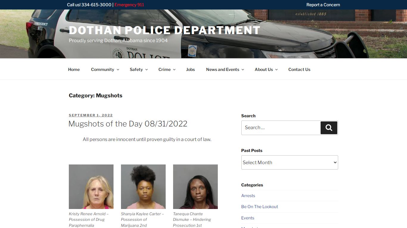 Mugshots – Dothan Police Department