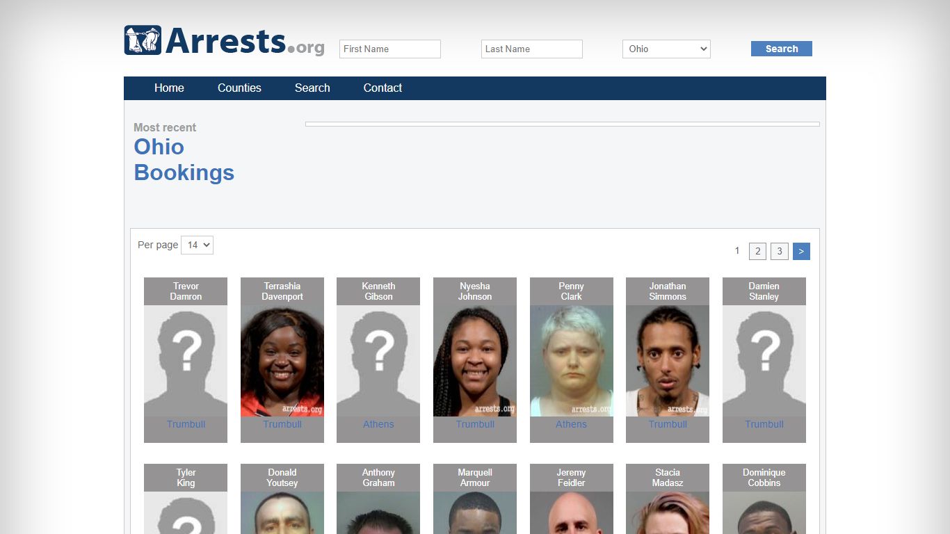 Ohio Arrests and Inmate Search